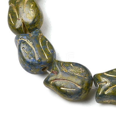 Painted Glass Beads Strands GLAA-Z021-20B-1