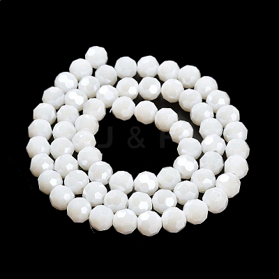 Electroplate Opaque Glass Beads Strands EGLA-A035-P8mm-A01-1