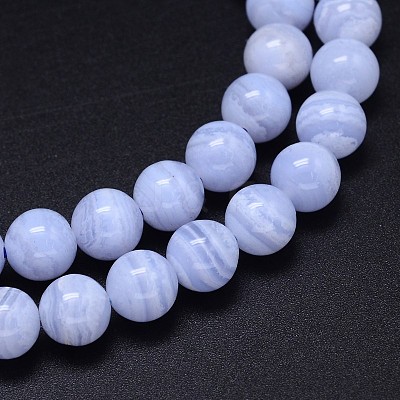 Grade AA Natural Blue Lace Agate Beads Strands G-F222-30-4mm-1