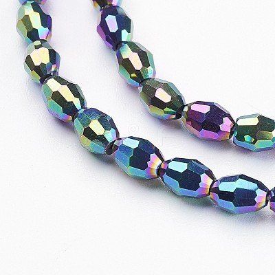 Electroplate Glass Beads X-GC885Y-1-1