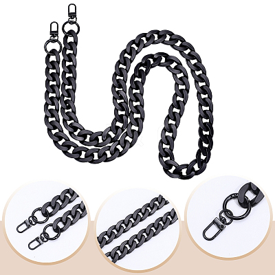 1Pc Acrylic Cuban Link Chain Bag Extender Chains AJEW-BM0001-41A-1
