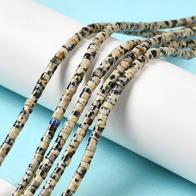 Natural Dalmatian Jasper Beads Strands G-E612-A01-A-1