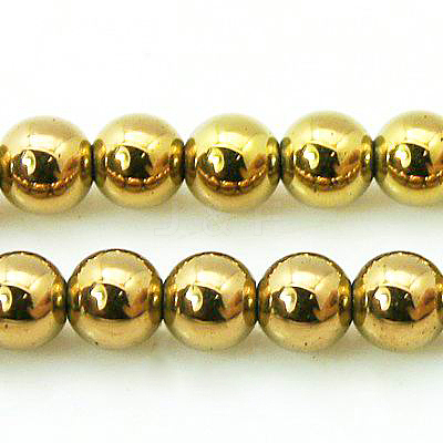 Non-magnetic Synthetic Hematite Beads Strands X-G-G091-8mm-1-1