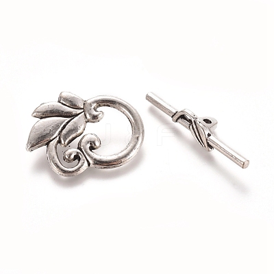 Tibetan Style Alloy Toggle Clasps TIBE-L003-034AS-1