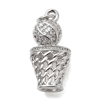 Brass Micro Pave Cubic Zirconia Pendants LS-KK-H092-09B-P-1