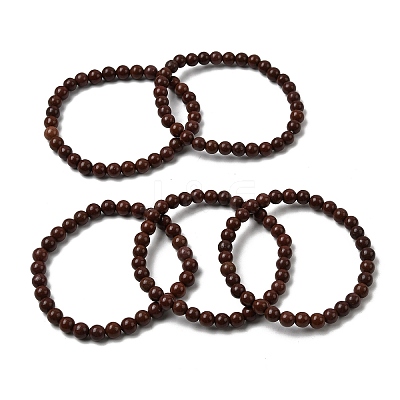 Natural Coffee Jasper Beads Bracelets BJEW-A153-01A-1