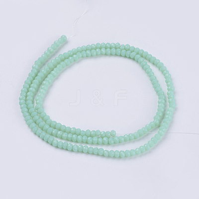 Opaque Solid Color Glass Bead Strands GLAA-F076-A09-1