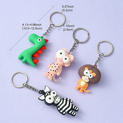 PVC Plastic Pendant Keychain KEYC-YW0001-14-1
