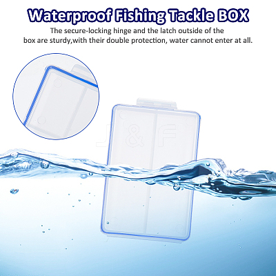 4 Grids Plastic Storage Containers with Hinged Lid CON-WH0107-17-1