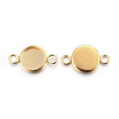 201 Stainless Steel Cabochon Connector Settings X-STAS-F191-15G-A-1