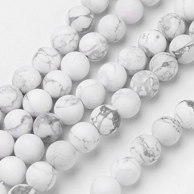 Natural Howlite Beads Strands G-D809-16-10mm-1