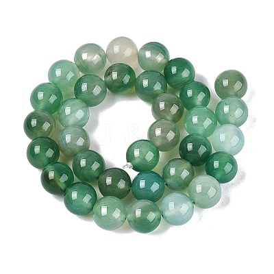 Dyed Natural Agate Beads Strands G-Q606-12MM-A02-1