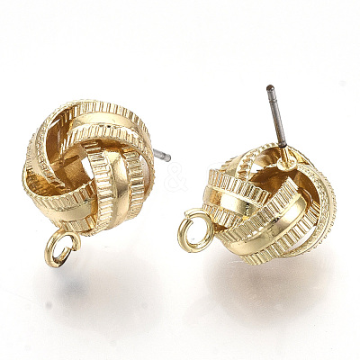 Iron Stud Earring Findings X-IFIN-T014-16G-NR-1