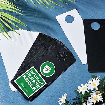 40Pcs 2 Colors Frosted PVC Plastic Hangtag AJEW-GL0001-22-1