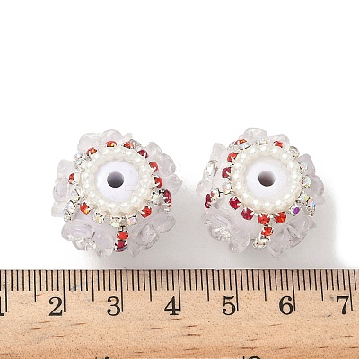 Flower Style Resin Rhinestone Beads CLAY-NH0003-05S-04-1
