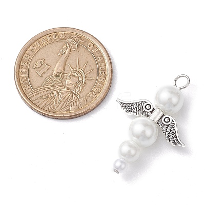 Glass Pearl Pendants PALLOY-JF02711-01-1