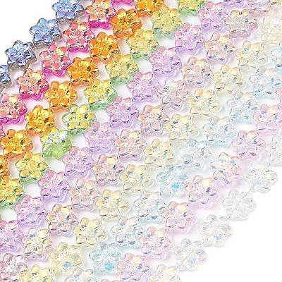 Electroplate Glass Beads Strands EGLA-P069-02A-AB-1