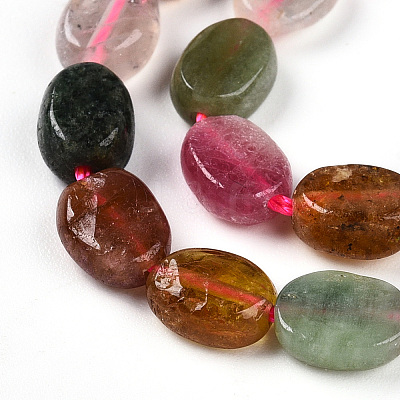 Natural Multicolor Tourmaline Beads Strands G-T140-14-1