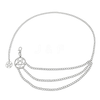 Alloy Pentagram Tassel Sexy Body Chains FS-WG0F340-01-1