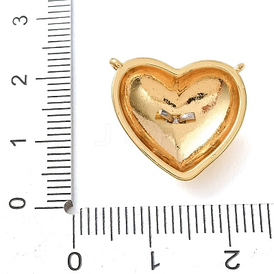 Valentine's Day Brass Micro Pave Clear Cubic Zirconia Pendants KK-C264-16C-G-1