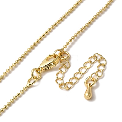 Brass Ball Chain Necklaces LS-NJEW-B119-05G-1