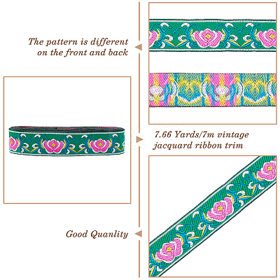 Ethnic Style Polyester Ribbon OCOR-WH0047-38D-1