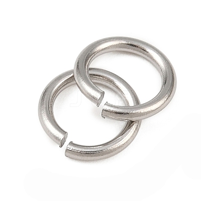 Tarnish Resistant 304 Stainless Steel Open Jump Rings STAS-N015-04-6x0.9mm-1