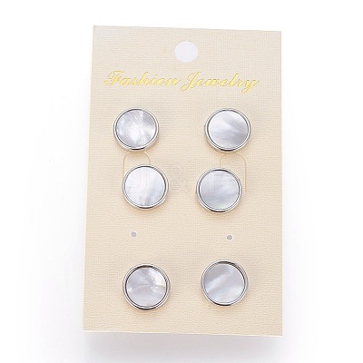 Brass Stud Earrings EJEW-E252-07-1