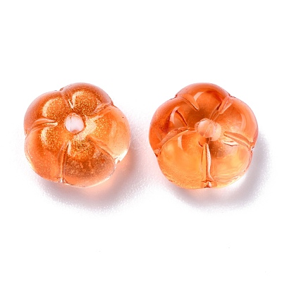 Autumn Theme Transparent Glass Beads GLAA-P049-A01-1