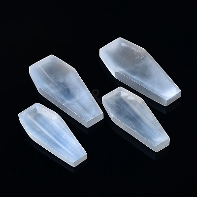 Halloween Coffin Natural Selenite Figurines DJEW-PW0021-26A-1