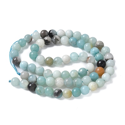 Natural Flower Amazonite Beads Strands Z26N5018-01-1