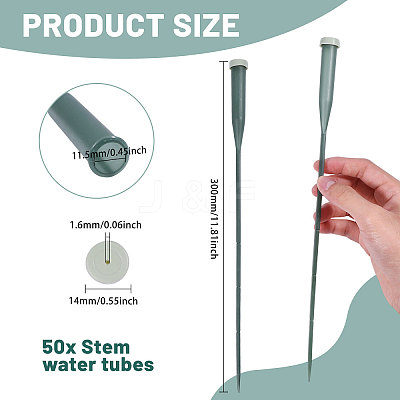 50Pcs Plastic Flower Water Tubes AJEW-GL0002-96B-1