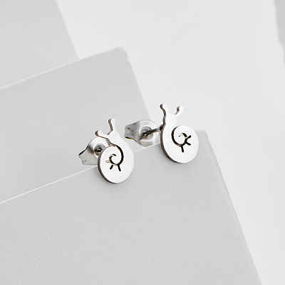 304 Stainless Steel Stud Earrings for Women WG40EEF-02-1