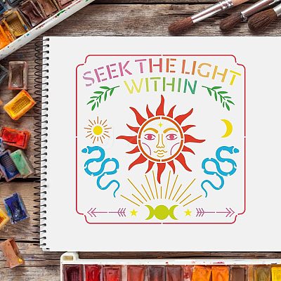 Plastic Reusable Drawing Painting Stencils Templates DIY-WH0172-438-1