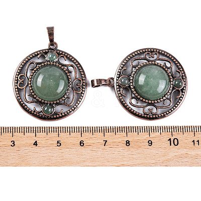 Natural Green Aventurine Pendants G-Q158-03-08-1