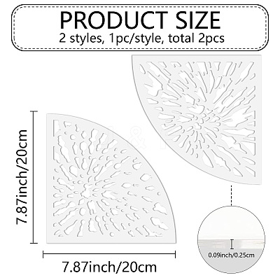 Acrylic Tie Dye Stencils Reusable Art Painting Template DIY-WH0429-005-1