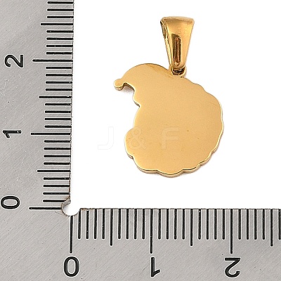 Christmas Theme 304 Stainless Steel Pendants STAS-R007-01C-G-1