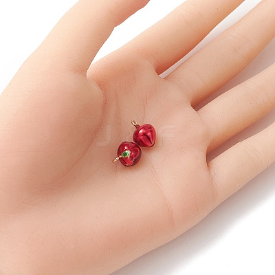 2pcs Brass Enamel Charms KK-YW0001-90-1