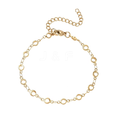 4.5MM 304 Stainless Steel Ring Link Chain Bracelets SA-CBA2696-24G-1