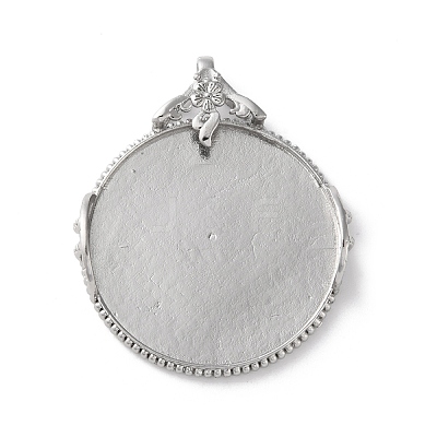 Brass Pendant Cabochon Settings KK-R215-02P-1