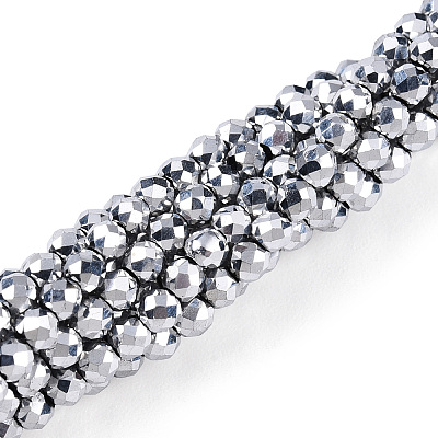 Electroplate Glass Beads Strands EGLA-T027-01S-1
