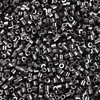 Electroplate Glass Cylinder Beads SEED-Q036-01A-B03-1