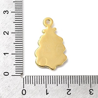 304 Stainless Steel Enamel Pendants STAS-P427-05C-G-1