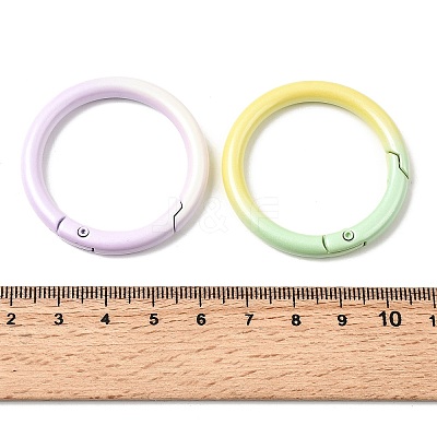 Spray Paint Alloy Spring Gate Rings FIND-C086-03C-1