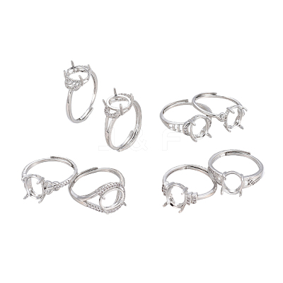 Adjustable Brass Solitaire Ring Settings MAK-L029-010P-1