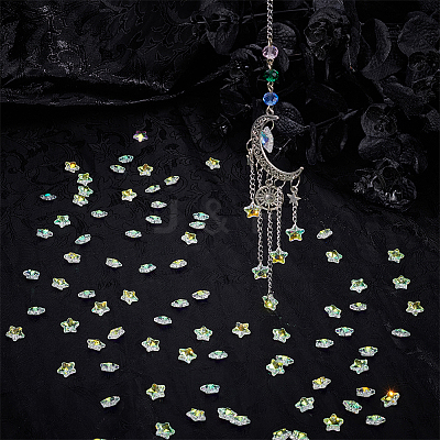 100Pcs Glass Charms GLAA-SP0001-68-1