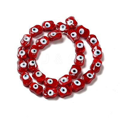 Handmade Evil Eye Lampwork Beads Strands LAMP-G154-02H-1