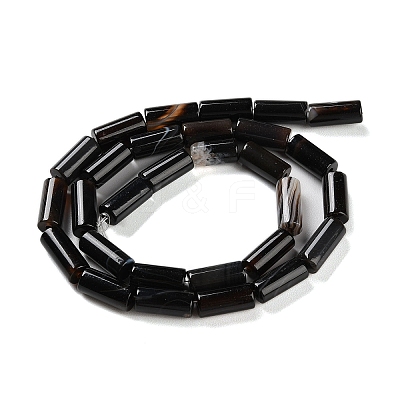 Natural Black Agate Beads Strands G-NH0019-A02-01-1
