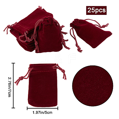 25Pcs Rectangle Velvet Drawstring Pouches TP-BBC0001-04B-02-1