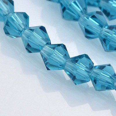 Faceted Bicone Glass Beads Strands X-EGLA-P017-4mm-02-1